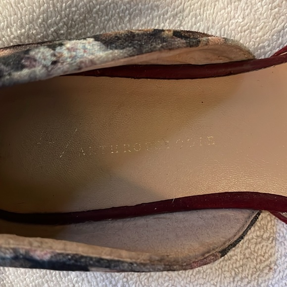 Anthropologie Floral Velvet Pointed D’Orsay Flats - Size 8 - Picture 7 of 9